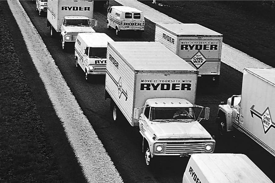 early Ryder trucks